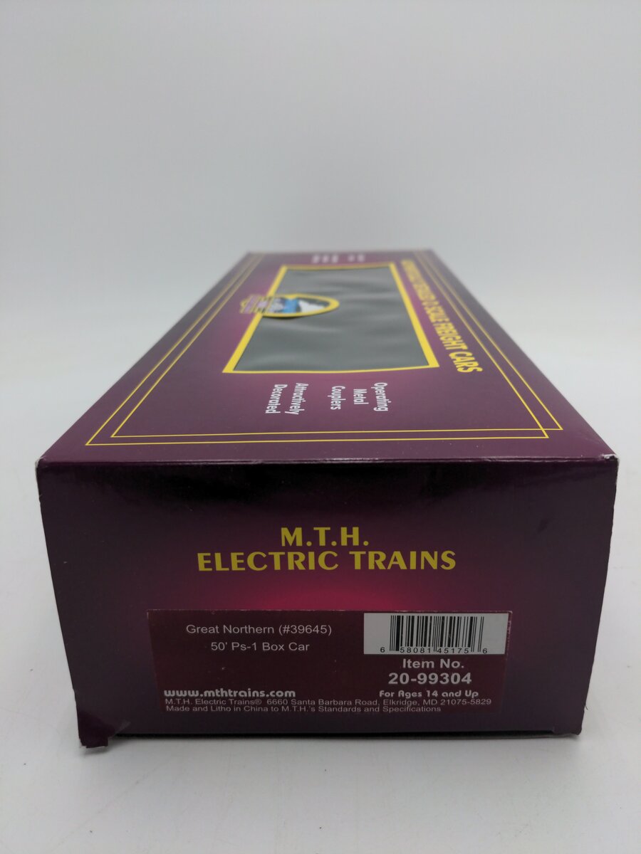 MTH 20-99304 O Scale Great Northern 50' Ps-1 Boxcar # 39645 LN/Box