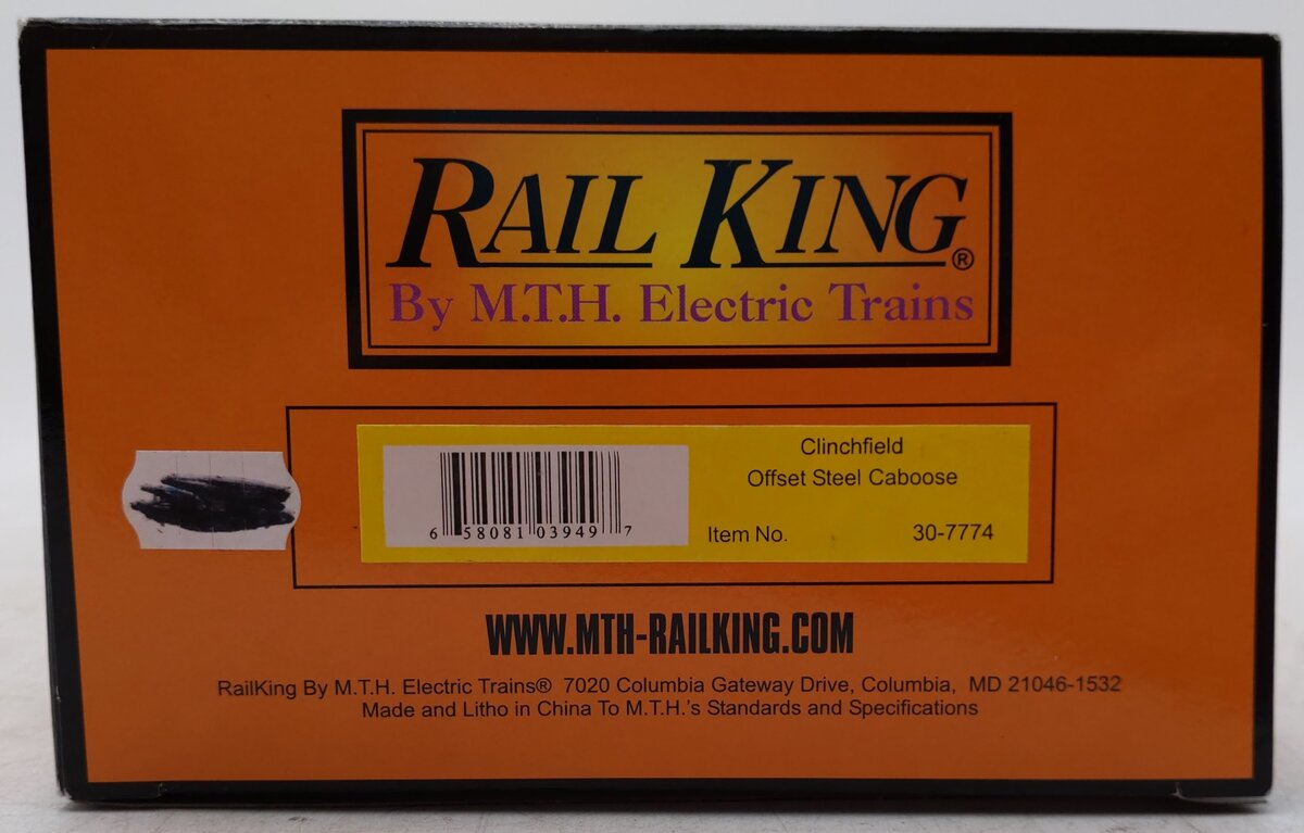 MTH 30-7774 O Gauge Clinchfield Caboose #1029 EX/Box