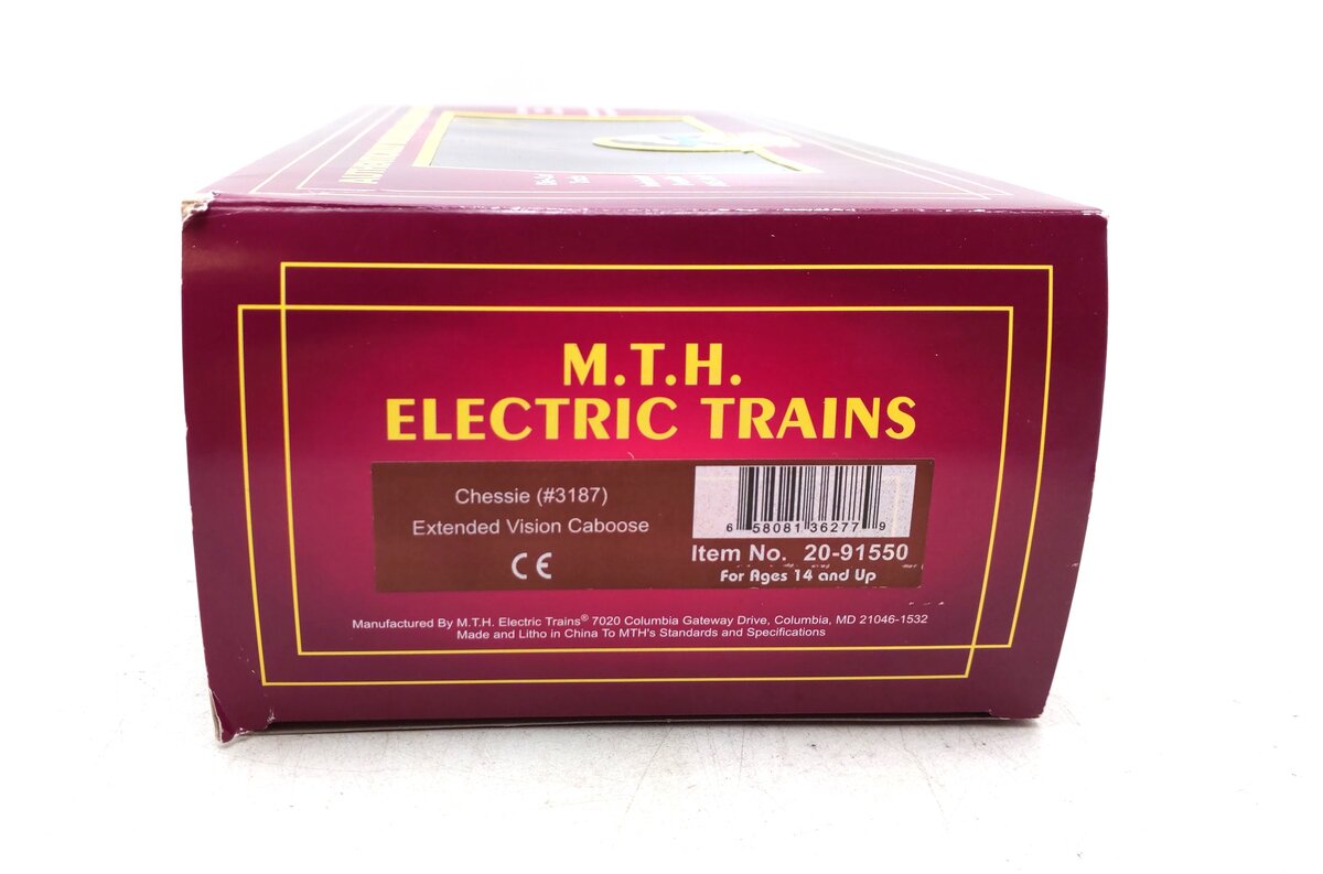 MTH 20-91550 O Chessie Extended Vision Caboose #3187 NIB