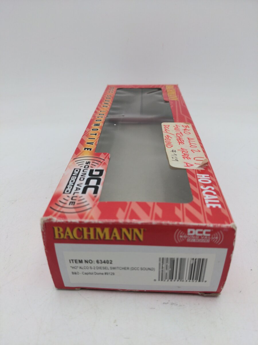 Bachmann 63402 HO Scale B&O Alco S2 Diesel Switcher Sound/DCC #9129 LN/Box