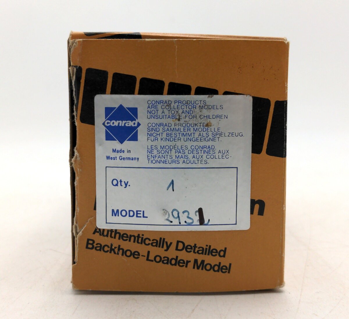Conrad 2931 1:35 Case 580G Construction King Backhoe Loader EX/Box