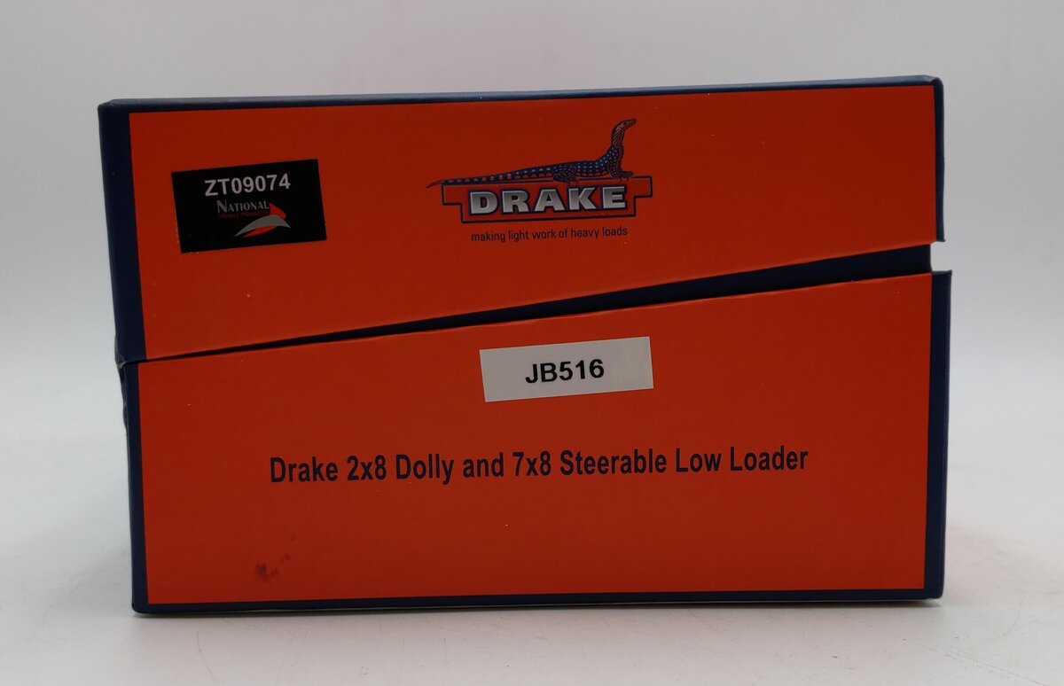 Drake JB516 1:50 Scale Drake 2x8 Dolly and 7x8 Steerable Low Loader LN/Box