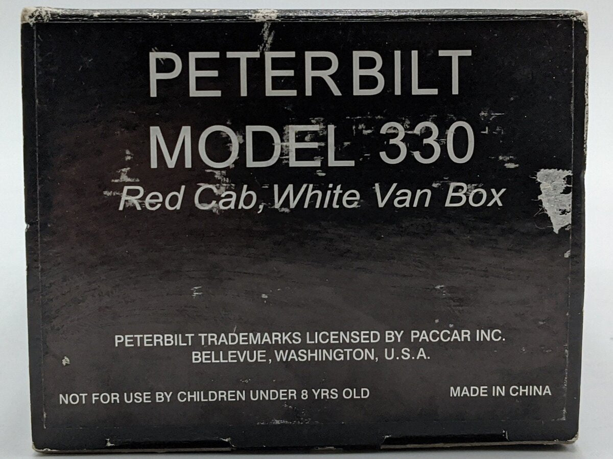 Tonkin 1:53 Peterbilt 330 Box Utility Truck Red Cab White Van NIB