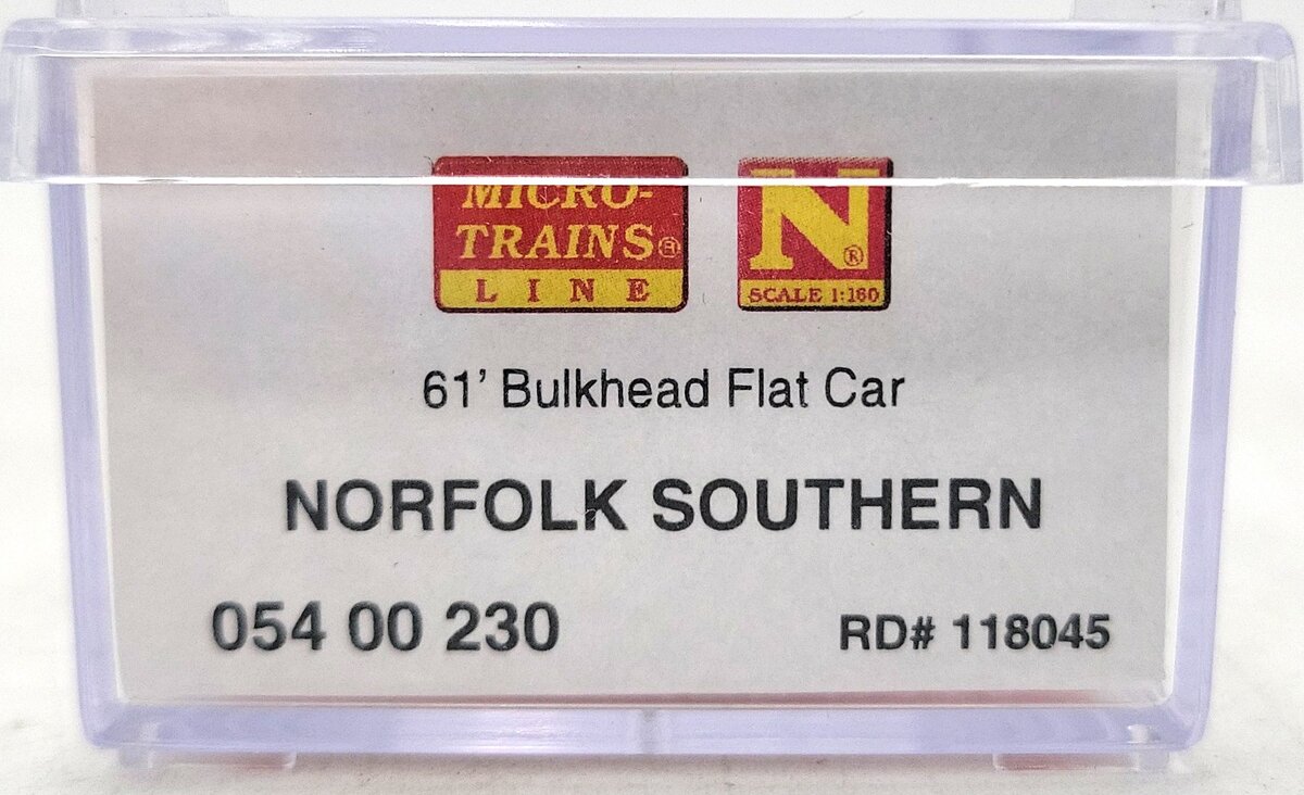 Micro-Trains 05400230 N NS 61' Bulkhead Flatcar w/Steel Beam Load #118045 LN/Box