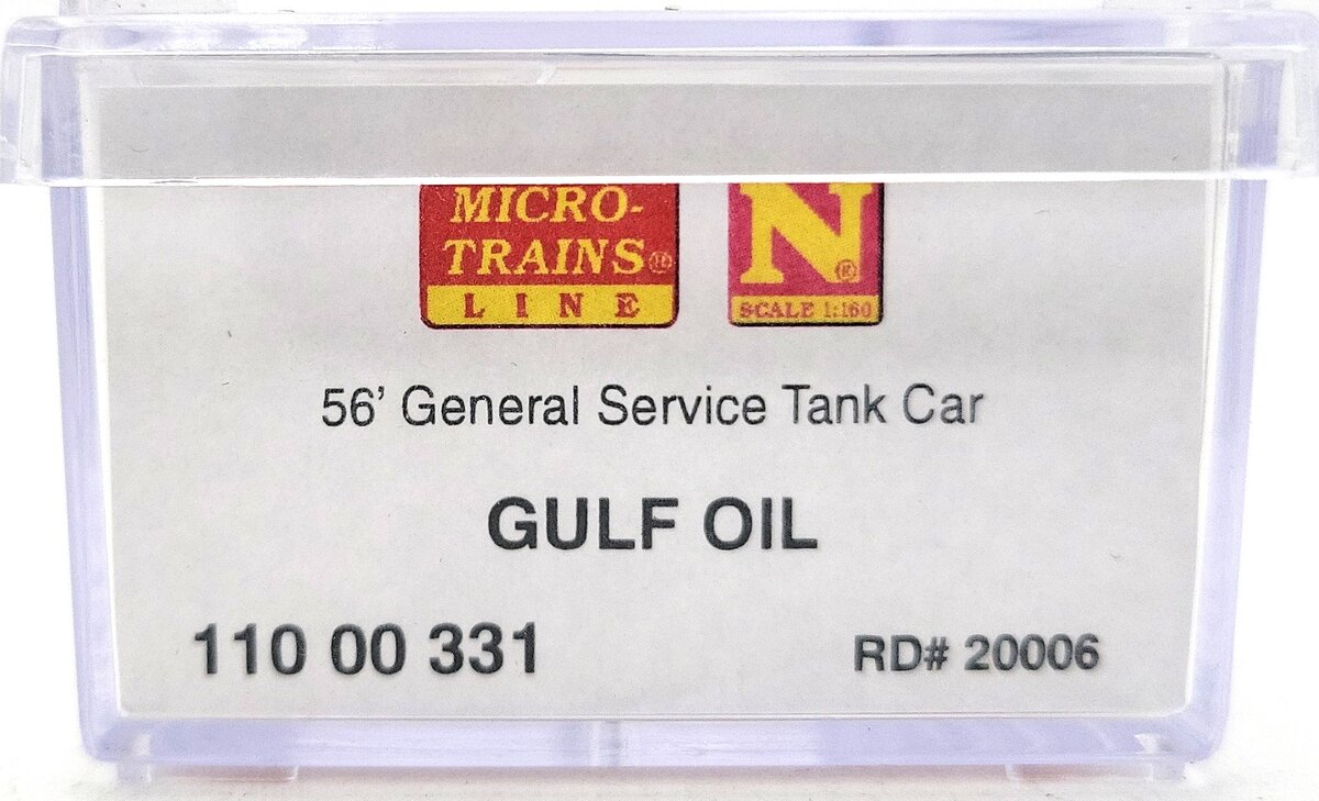 Micro-Trains 11000331 N Gulf Oil 56' General Service Tank Car #20006