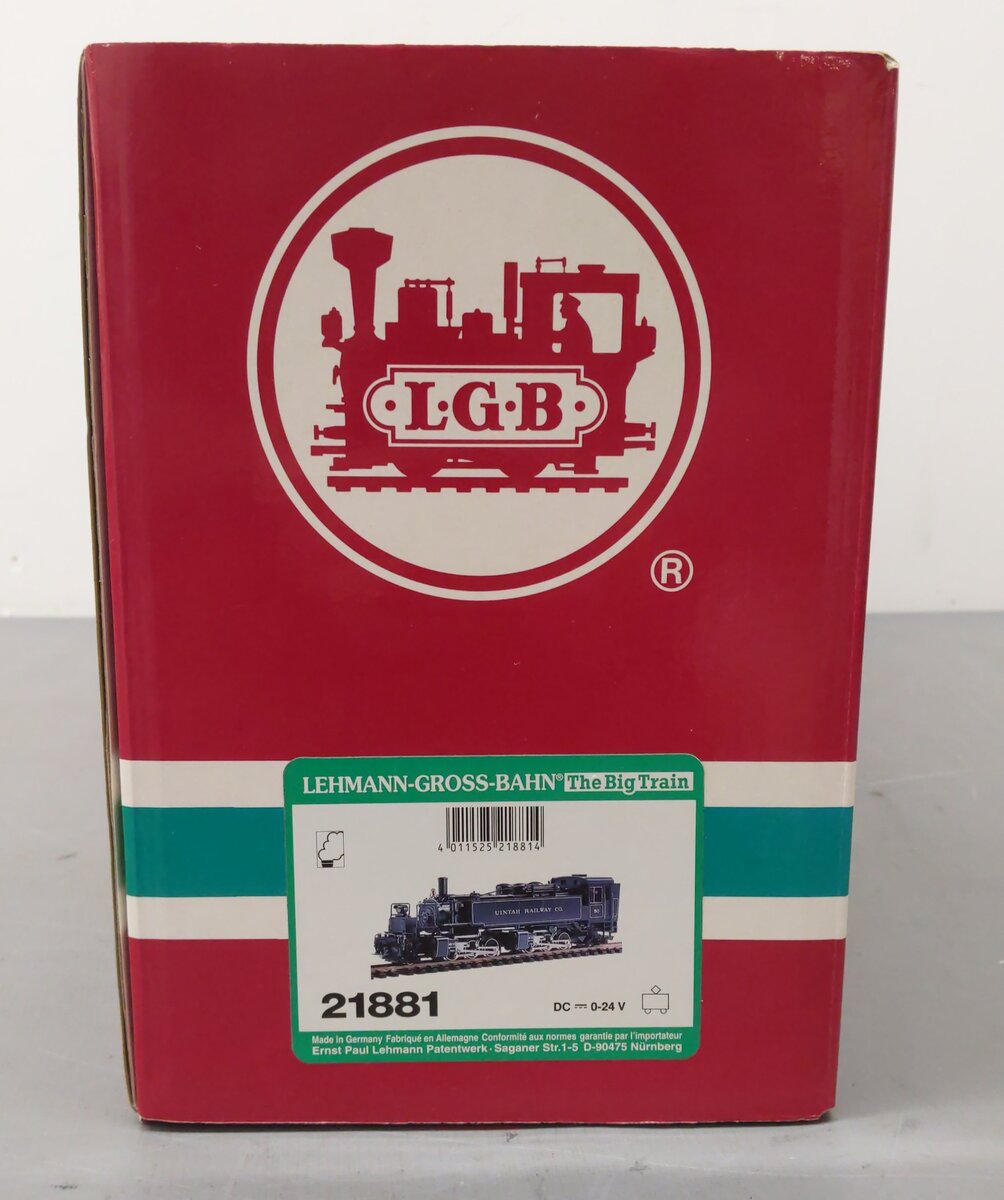 LGB 21881 G Scale LGB Uintah RailWay 2-6-6-2 Steam Locomotive #50 EX/Box
