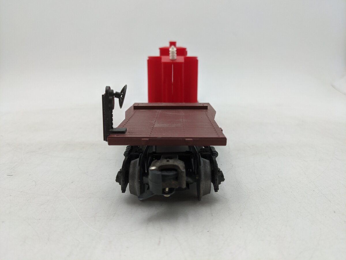 Lionel 6-9233 O Gauge 4 Truck Depressed Center Flatcar with Transformer EX