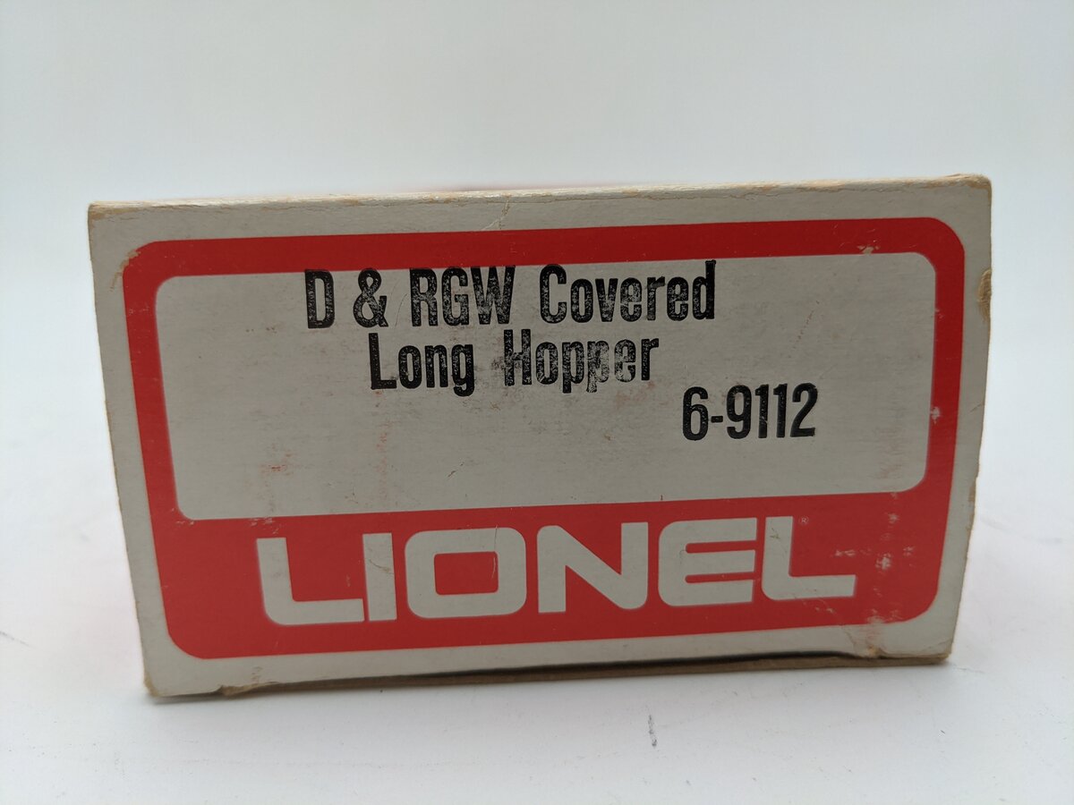 Lionel 6-9112 O Gauge Denver & Rio Grande Western Covered Long Hopper EX/Box