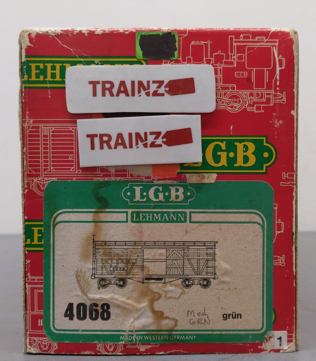 LGB 4068 G Scale Denver & Rio Grande Western Stock Car #4068 EX/Box