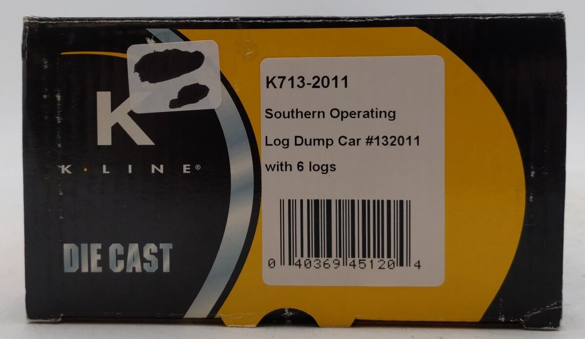 K-Line K713-2011 Southern Operating Log Dump Car #132011 w/Logs EX/Box