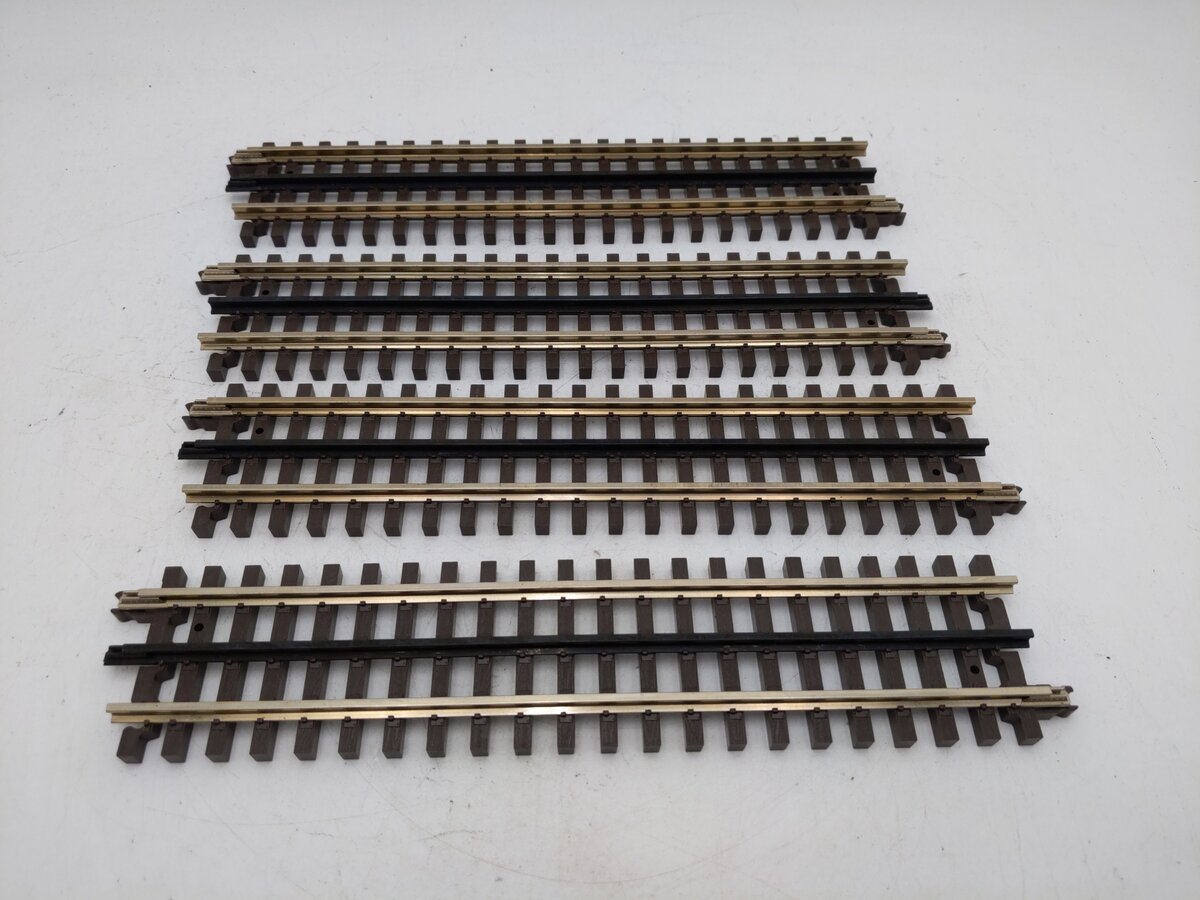 Atlas 6050 Nickel Silver 10" Straight Track w/ Brown Ties (4) LN
