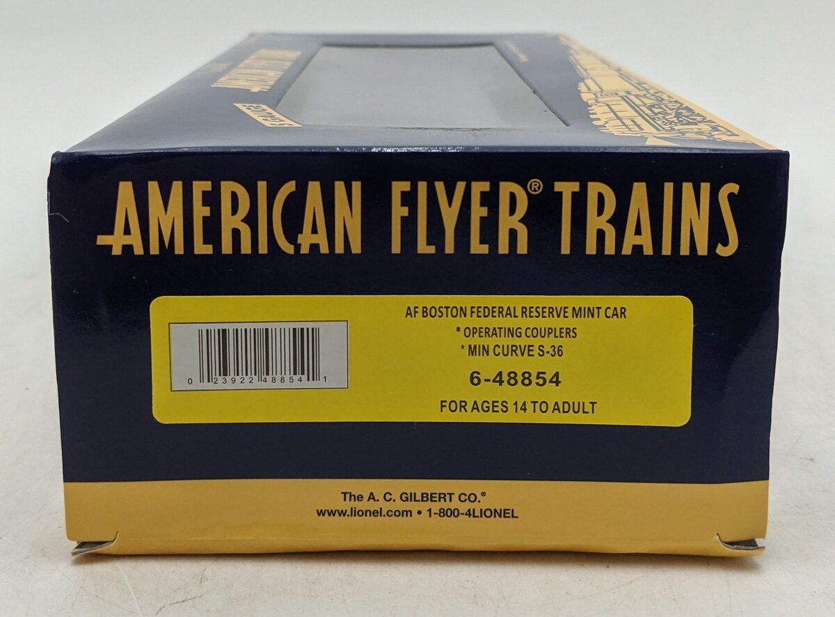 American Flyer 6-48854 S Boston Federal Reserve Mint Car NIB