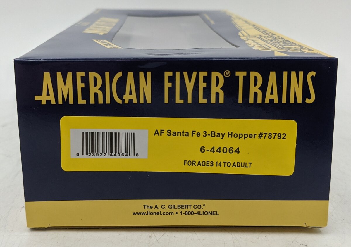 American Flyer 6-44064 S Santa Fe American Flyer 3-Bay Hopper #78792