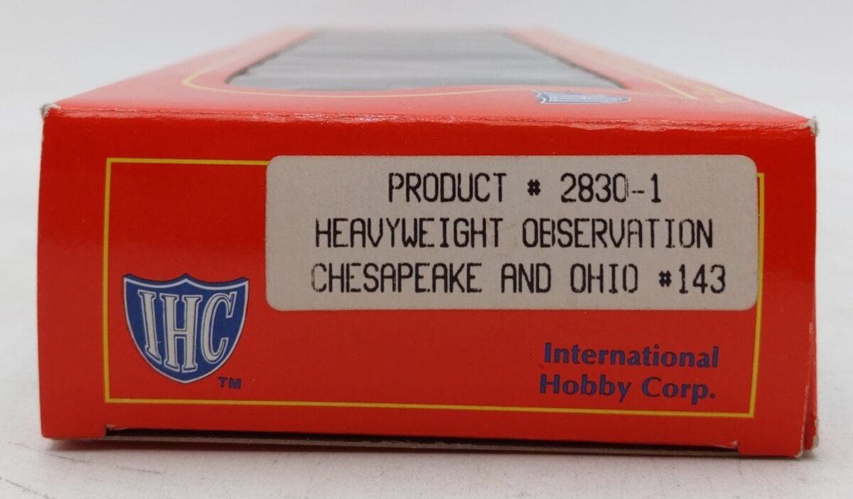 IHC 2830-1 HO Scale Chesapeake & Ohio Heavyweight Passenger Observation #143 EX/Box