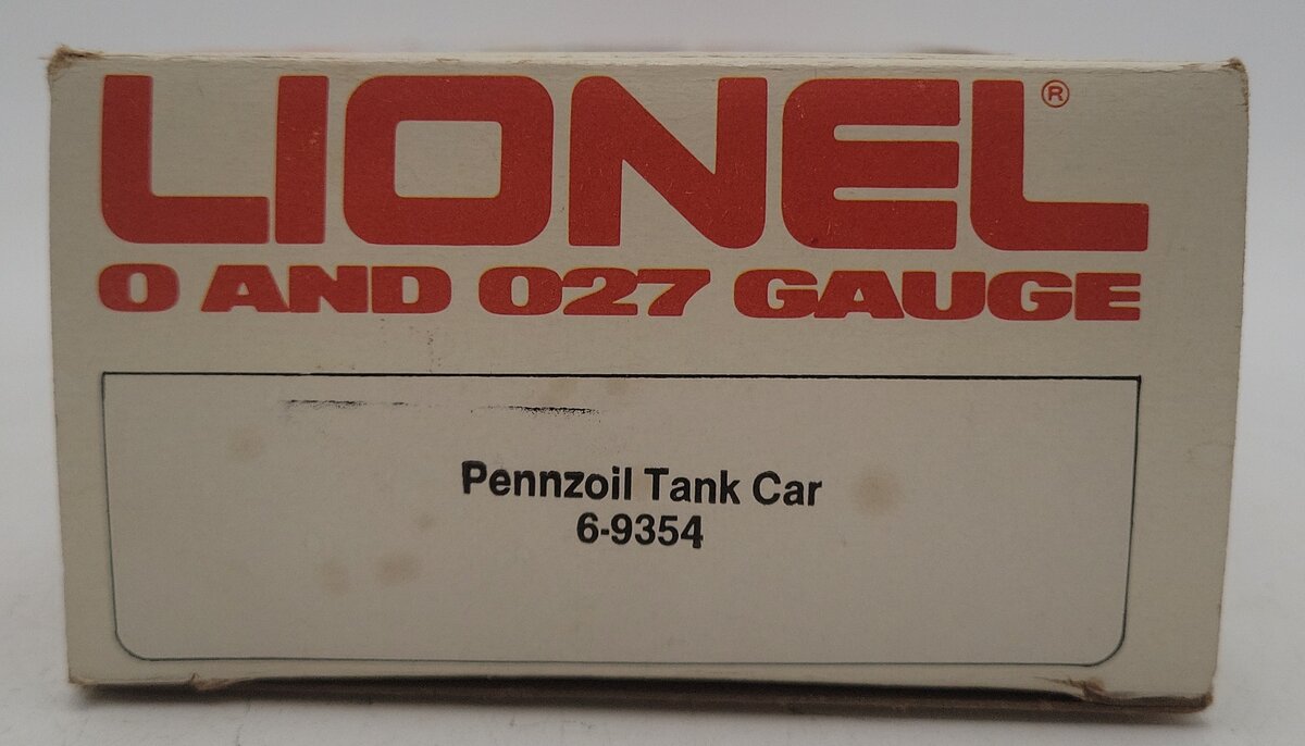 Lionel 6-9354 Pennzoil Chrome Plated Single Dome Tank Car EX/Box