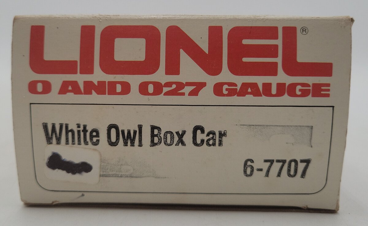 Lionel 6-7707 O Gauge White Owl Cigar Boxcar EX/Box
