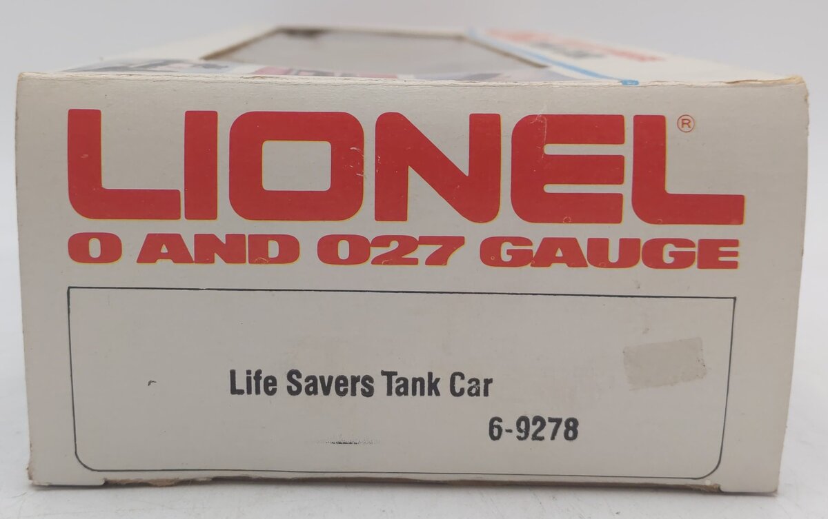 Lionel 6-9278 O Gauge Lifesavers Chrome Plated Single Dome Tank Car EX/Box