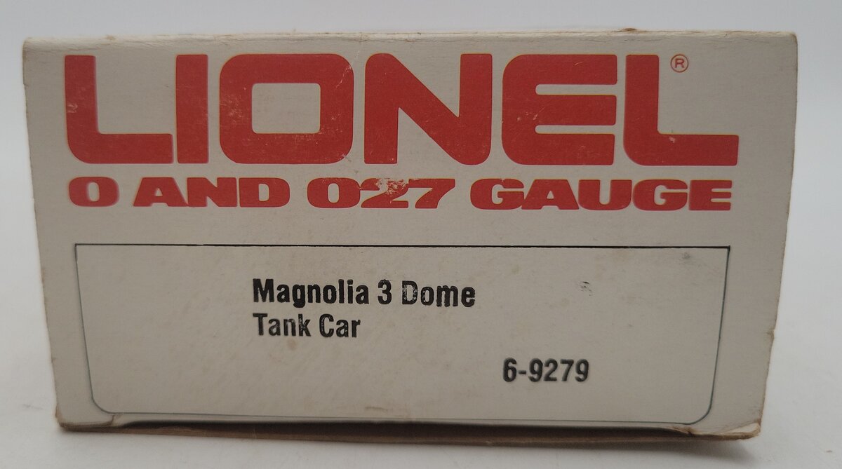 Lionel 6-9279 O Gauge Magnolia 3-Dome Tank Car VG/Box