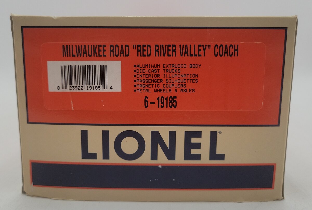 Lionel 6-19185 O Gauge Milwaukee Red River Valley Aluminum Coach #194 EX/Box