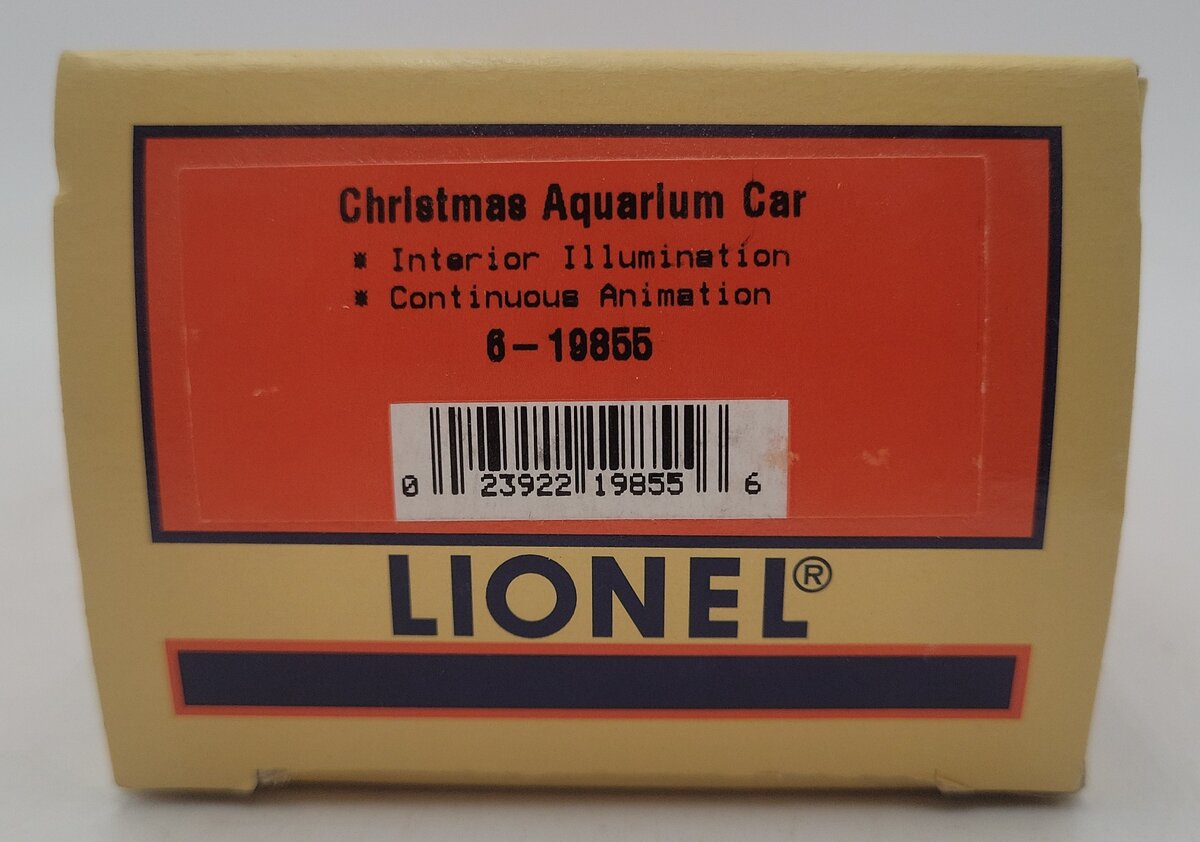 Lionel 6-19855 O Christmas Operating Aquarium Car EX/Box