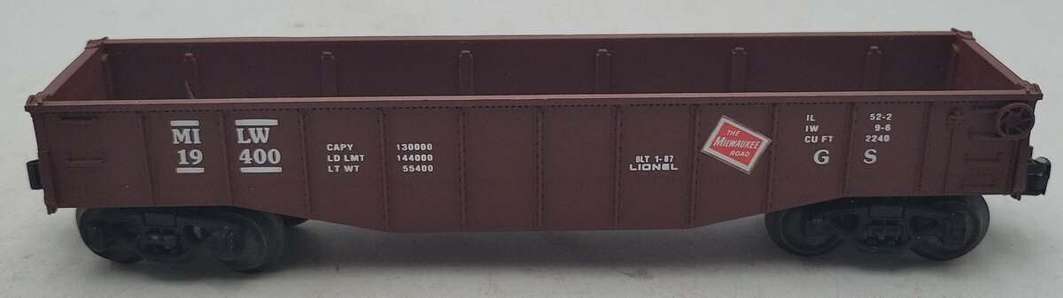 Lionel 6-19400 Milwaukee Road Gondola LN