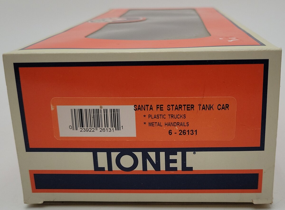 Lionel 6-26131 O Santa Fe Red Single Dome Tank Car #335268 LN/Box