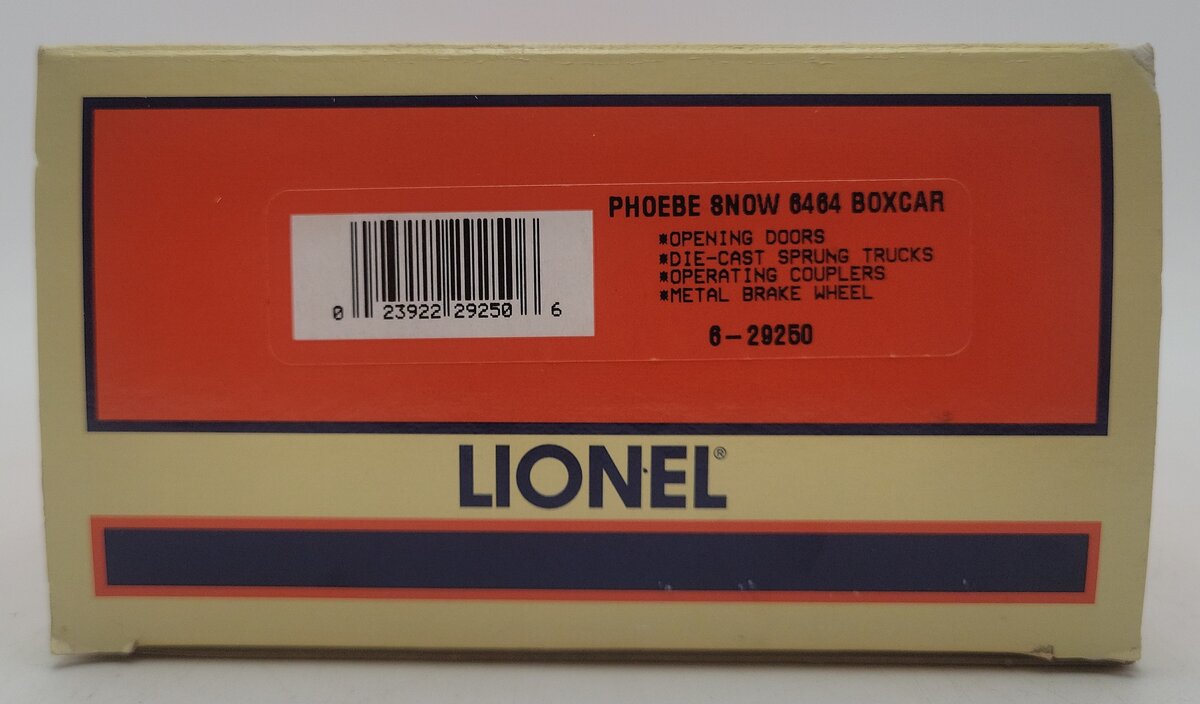 Lionel 6-29250 O Delaware, Lackawanna and Western Phoebe Snow Boxcar #6464-199 EX/Box