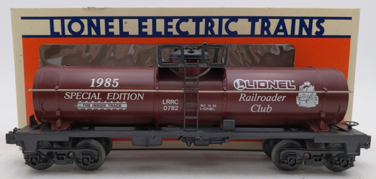 Lionel 6-0782 LRRC 1985 Special Edition O Gauge Single Dome Tank Car #0782 EX