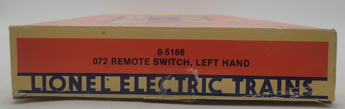 Lionel 6-5166 O72 Left Hand Remote Switch/Turnout EX/Box