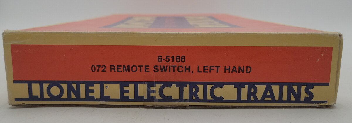 Lionel 6-5166 O72 Left Hand Remote Switch/Turnout VG/Box