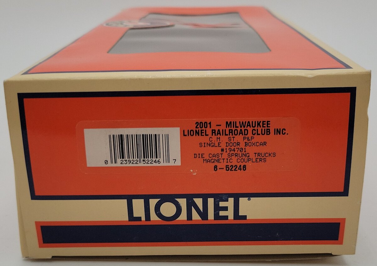 Lionel 6-52246 O Gauge Milwaukee Lionel RR Club Inc Boxcar #194701 EX/Box