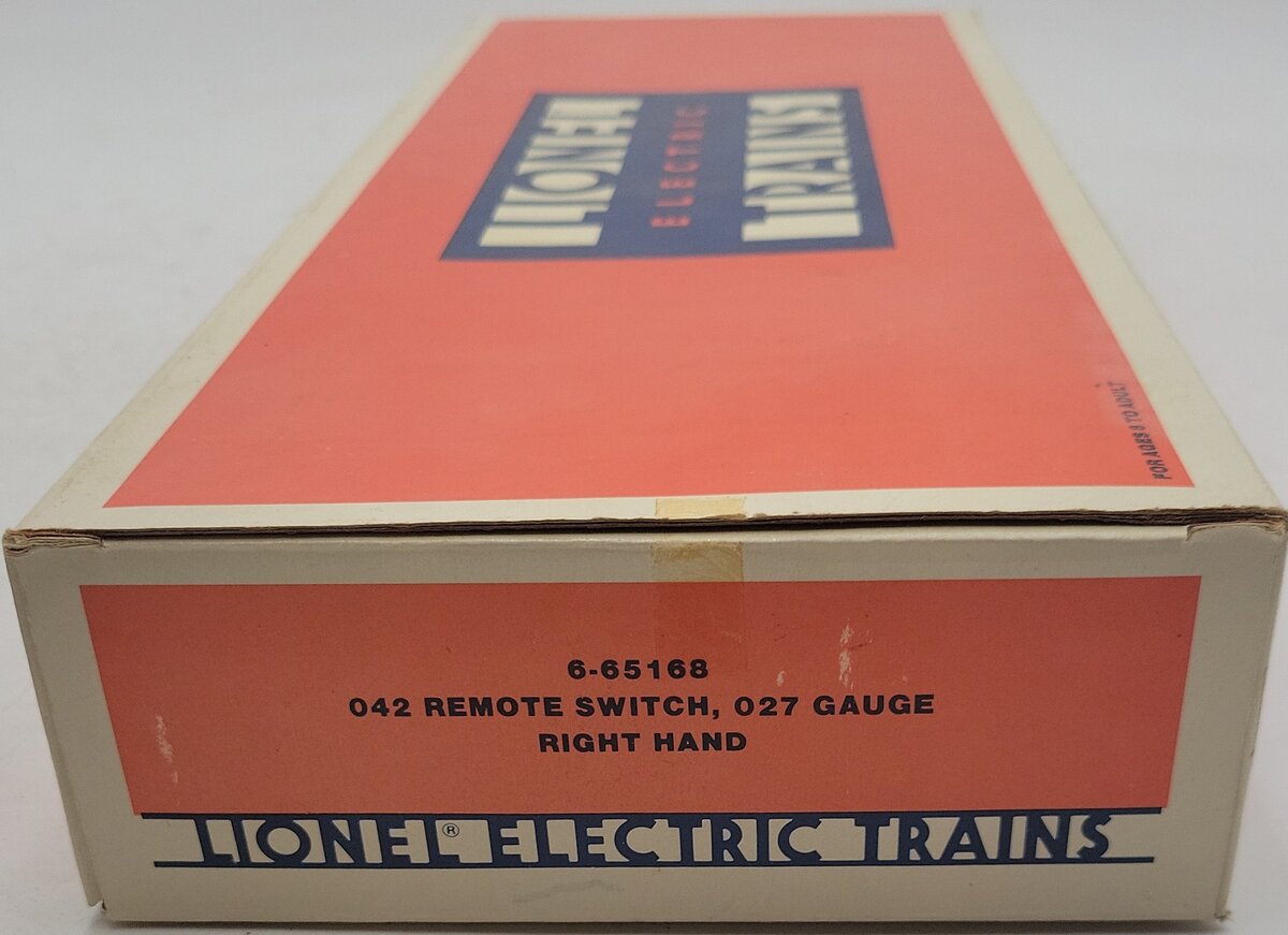 Lionel 6-65168 O27 42" Right Hand Remote Control Switch Turnout EX/Box