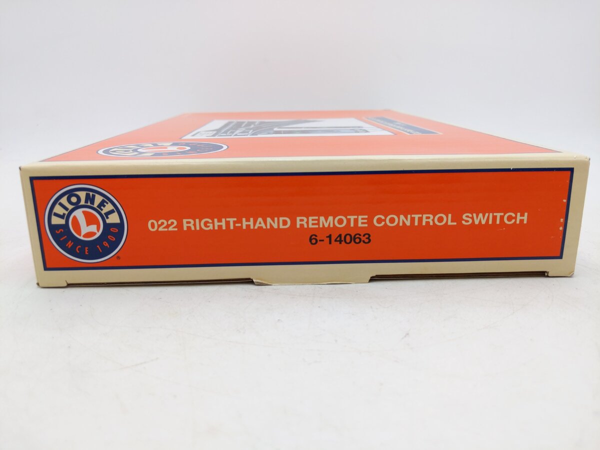 Lionel 6-14063 O 31" Remote-Control 022 Right Hand Switch Turnout EX/Box