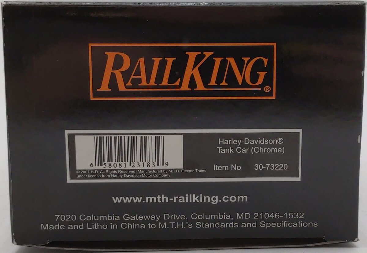 MTH 30-73220 Harley Davidson Tank Car (Chrome) LN/Box