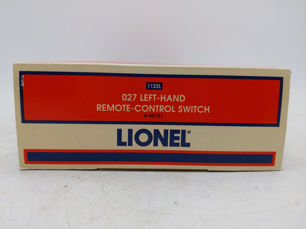 Lionel 6-65121 O 1122L 27" Left Hand Remote Control Switch Turnout EX/Box