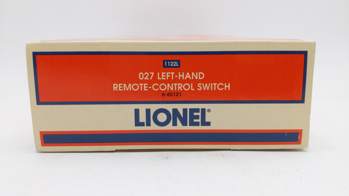 Lionel 6-65121 O 1122L 27" Left Hand Remote Control Switch Turnout LN/Box
