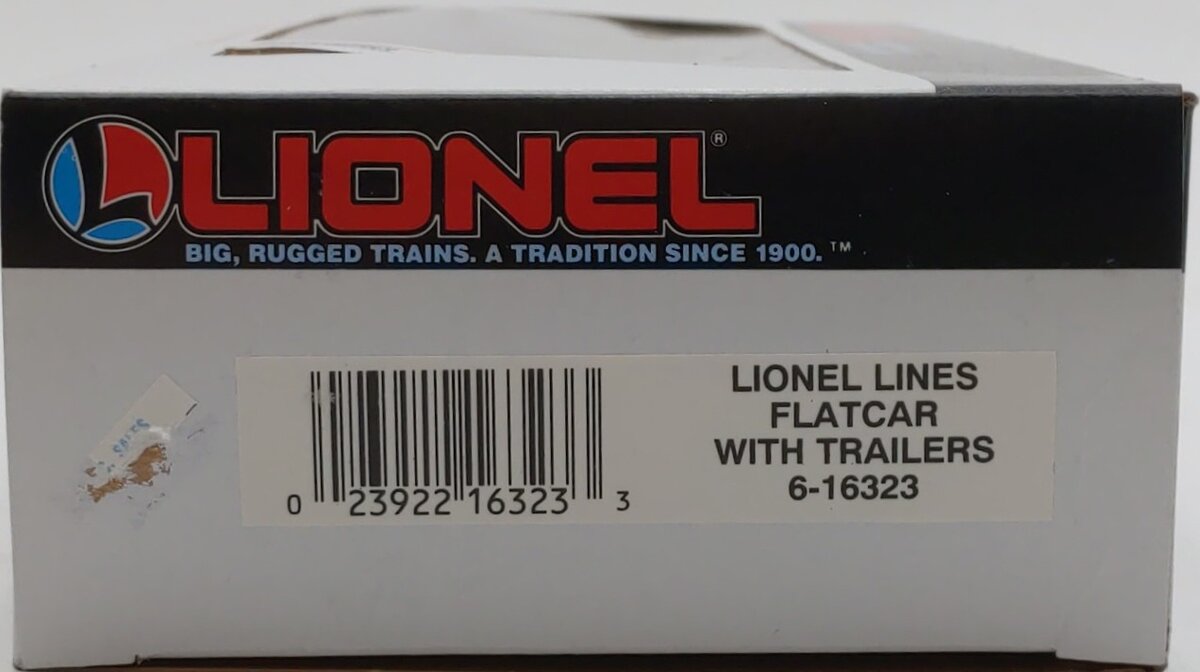 Lionel 6-16323 O Gauge Lionel Lines Flatcar w/ Trailers LN/Box