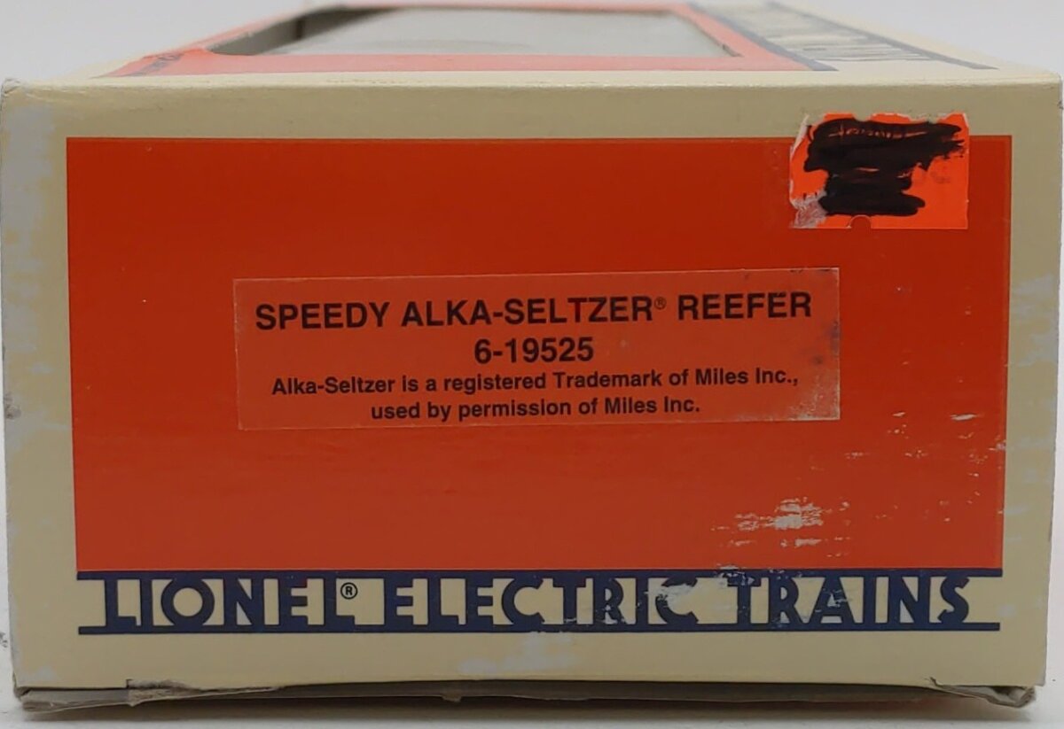 Lionel 6-19525 O Gauge Speedy Alka-Seltzer Billboard Reefer EX/Box