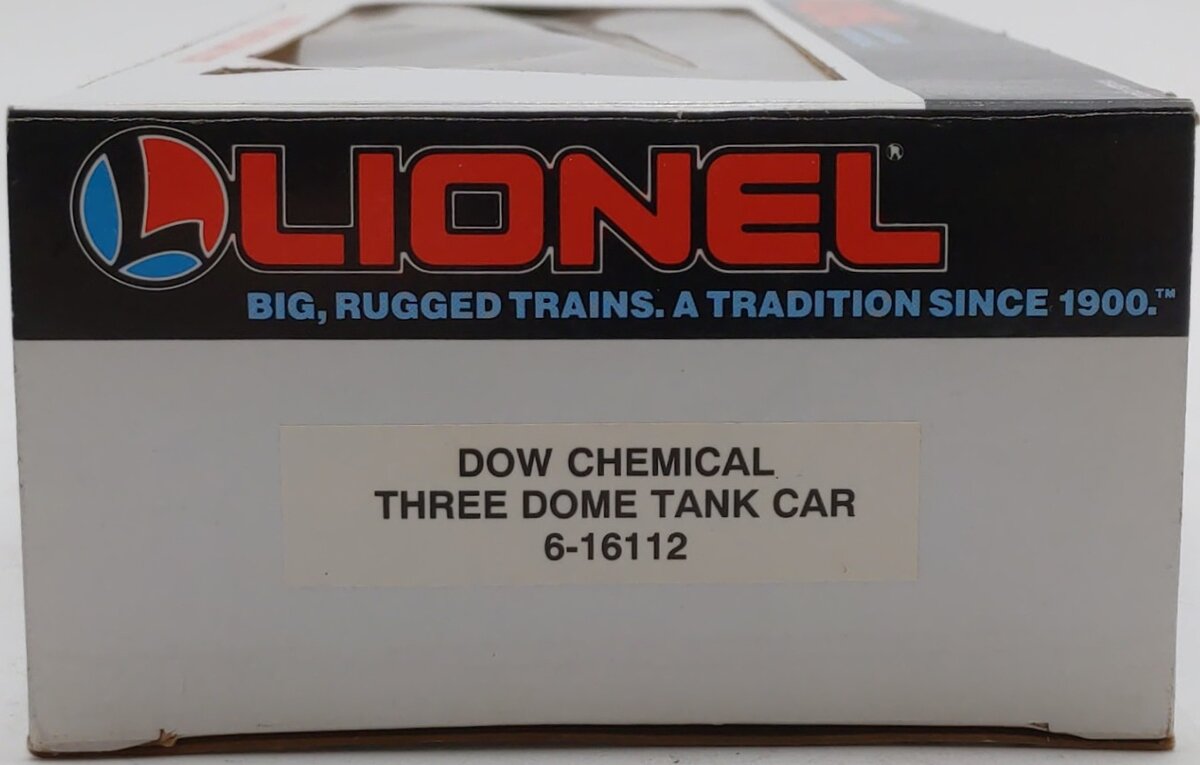 Lionel 6-16112 O Gauge Dow Chemical 3-Dome Tank Car LN/Box