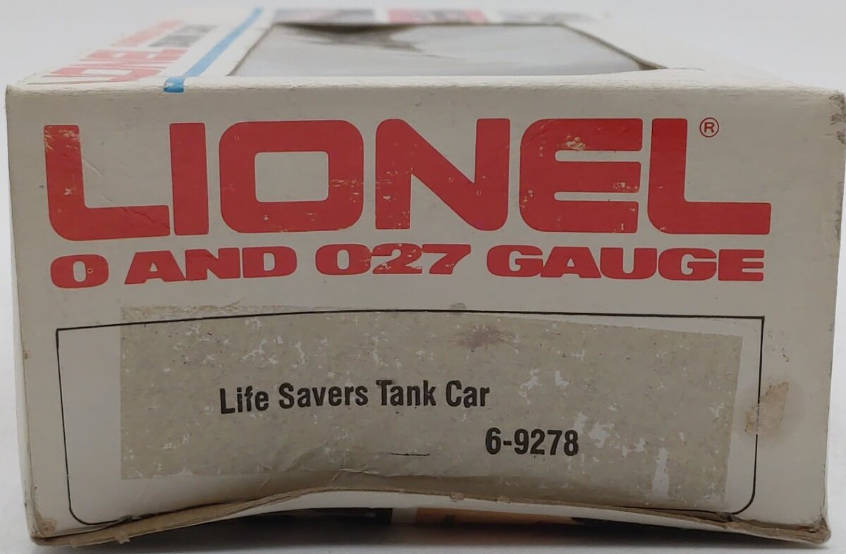 Lionel 6-9278 O Gauge Lifesavers Chrome Plated Single Dome Tank Car EX/Box