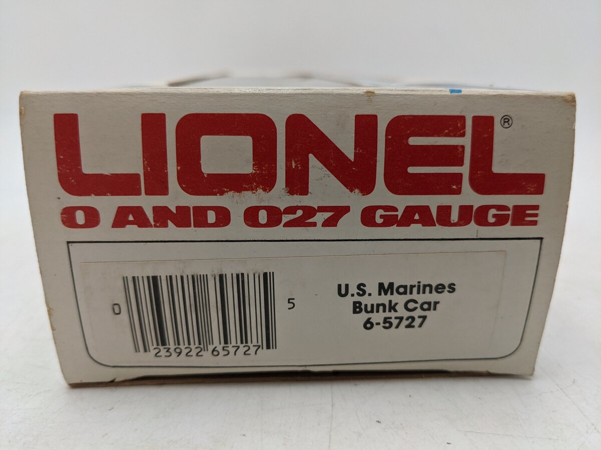 Lionel 6-5727 O Gauge US Marines Bunk Car-Unlettered LN/Box