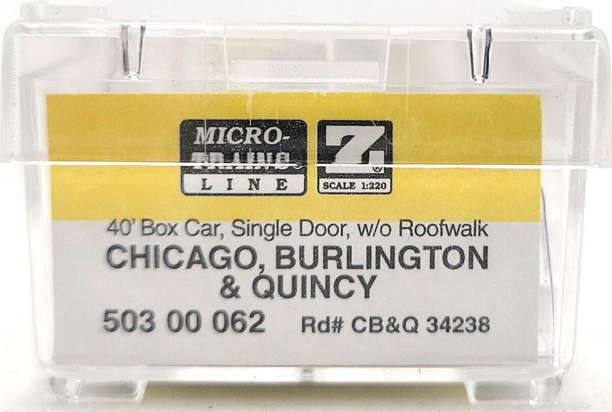 Micro-Trains 50300062 CB&Q 40' Standard Boxcar #34238 LN/Box
