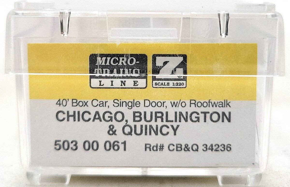 Micro-Trains 50300061 Z CB&Q 40' Standard Boxcar #34236