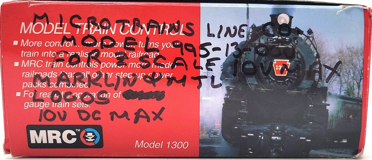 MRC 1300 Railpower Model Train Powerpack - Modified LN/Box