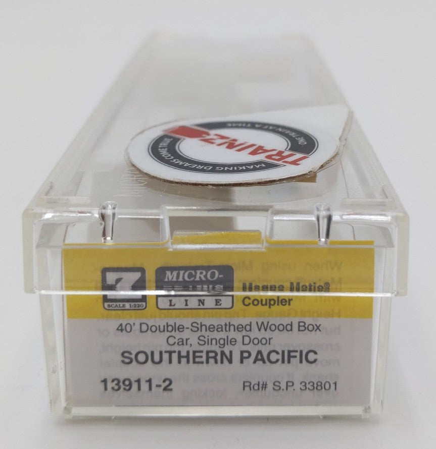 Micro-Trains 13911-2 Z Scale SP 40' Double-Sheathed Wood Box Car #33801 LN/Box