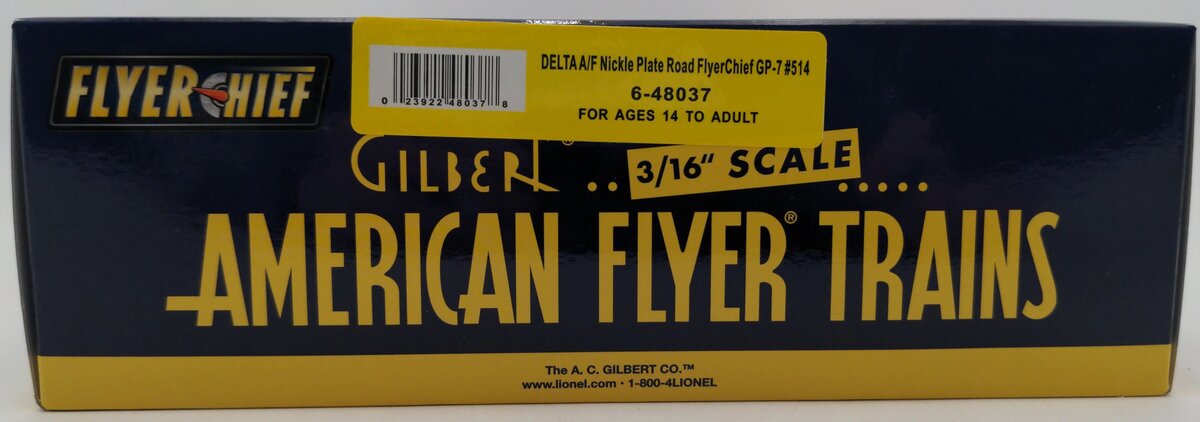 American Flyer 6-48037 S Nickel Plate Road Flyerchief™ GP-7 Diesel #514 EX/Box