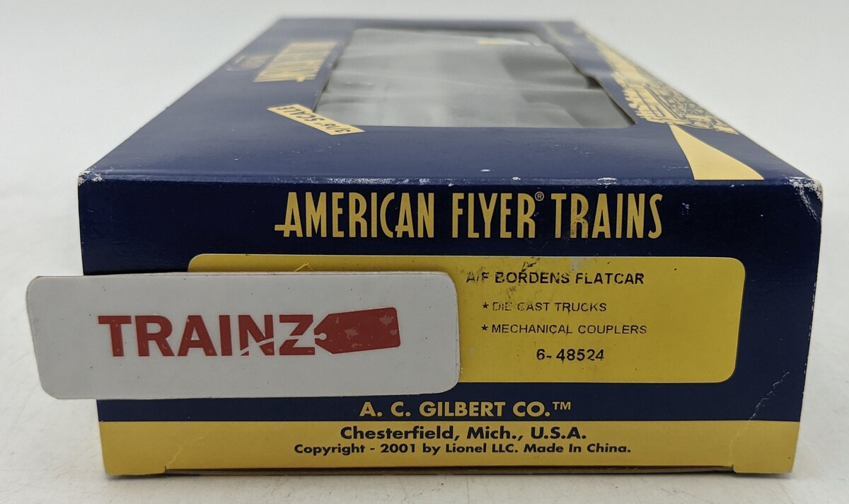 American Flyer 6-48524 S Gauge Borden's Flatcar #25535 NIB