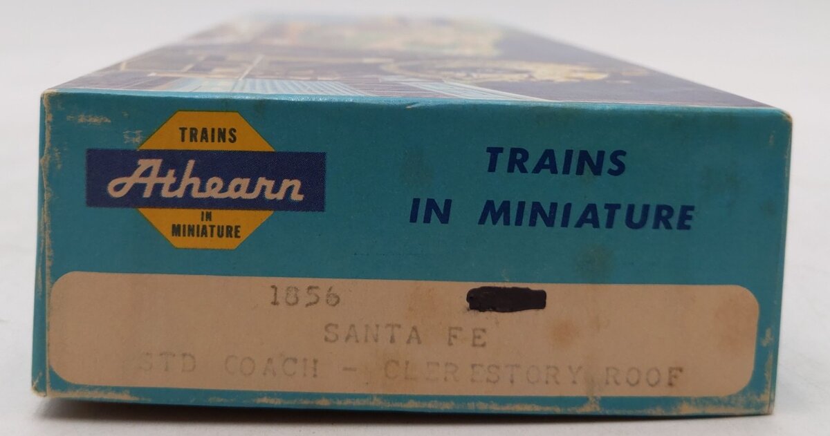 Athearn 1856 HO Santa Fe 70' Standard Coach W/Clerestory Roof Kit-Assembled LN/Box