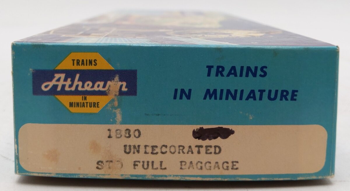 Athearn 1880 HO Undecorated Standard Baggage Car Kit-Assembled LN/Box