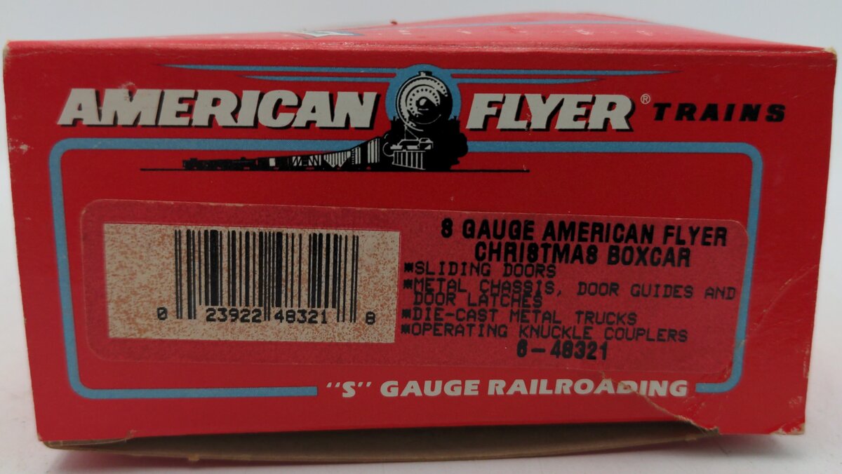 American Flyer 6-48321 S Gauge American Flyer Christmas Boxcar EX/Box